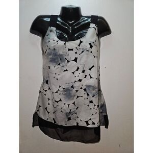 Simply Vera Vera Wang Tank‎ Top Black and white Flowy Size Medium